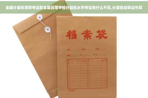 全国计算机等级考试和全国高等学校计算机水平考试有什么不同,计算机初级证书买