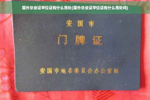 国外毕业证学位证有什么用处(国外毕业证学位证有什么用处吗)
