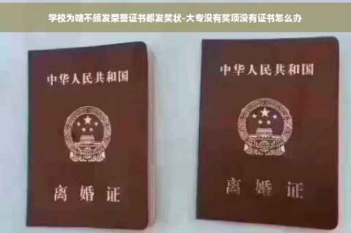 学校为啥不颁发荣誉证书都发奖状-大专没有奖项没有证书怎么办