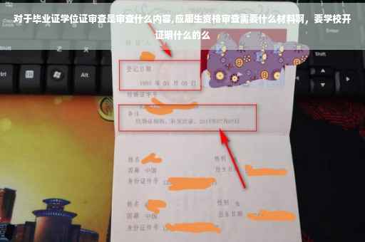 对于毕业证学位证审查是审查什么内容,应届生资格审查需要什么材料啊，要学校开证明什么的么