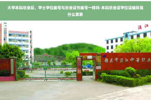 大学本科毕业后，学士学位编号与毕业证书编号一样吗-本科毕业证学位证编码是什么意思