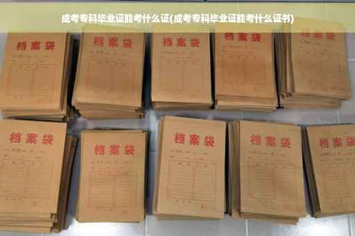 成考专科毕业证能考什么证(成考专科毕业证能考什么证书)