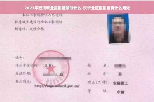 2023年取消就业报到证意味什么-没毕业证报到证有什么用处