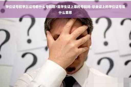 学位证号和学历证号都什么号码啊?是学生证上面的号码吗-毕业证上的学位证号是什么意思