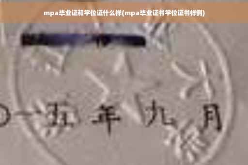 mpa毕业证和学位证什么样(mpa毕业证书学位证书样例)