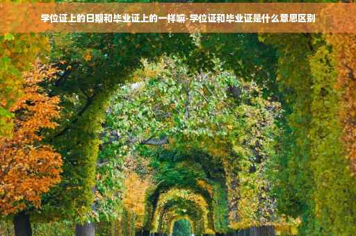 学位证上的日期和毕业证上的一样嘛-学位证和毕业证是什么意思区别