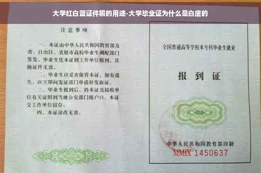 大学红白蓝证件照的用途-大学毕业证为什么是白底的