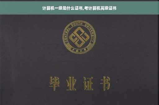 计算机一级是什么证书,考计算机高级证书