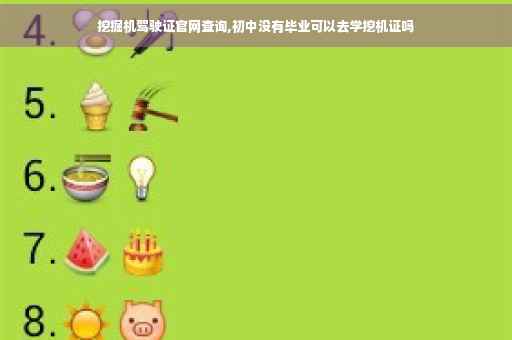 挖掘机驾驶证官网查询,初中没有毕业可以去学挖机证吗