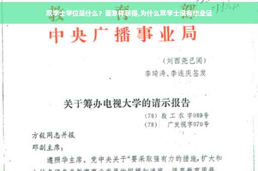 双学士学位是什么？要怎样获得,为什么双学士没有毕业证