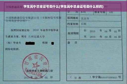 学生高中毕业证号是什么(学生高中毕业证号是什么样的)