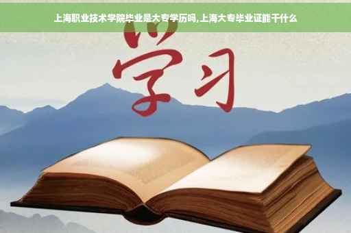 上海职业技术学院毕业是大专学历吗,上海大专毕业证能干什么