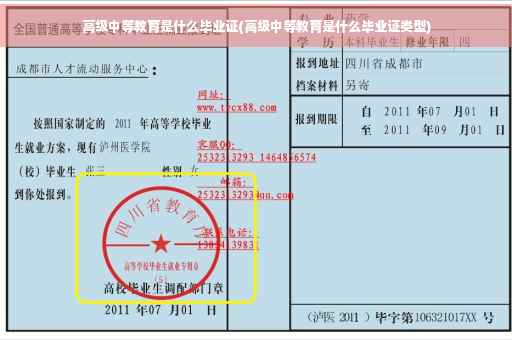 高级中等教育是什么毕业证(高级中等教育是什么毕业证类型)