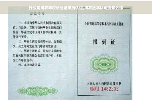 什么是川农学校毕业证学历认证,川农法学认可度怎么样