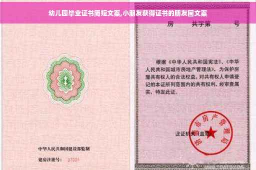 幼儿园毕业证书简短文案,小朋友获得证书的朋友圈文案