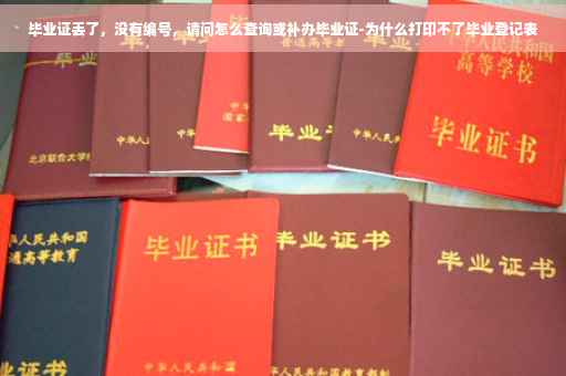 毕业证丢了，没有编号，请问怎么查询或补办毕业证-为什么打印不了毕业登记表