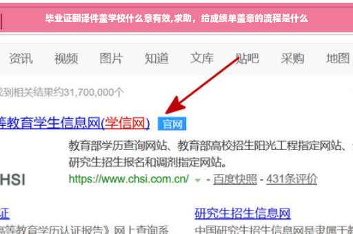 毕业证翻译件盖学校什么章有效,求助，给成绩单盖章的流程是什么