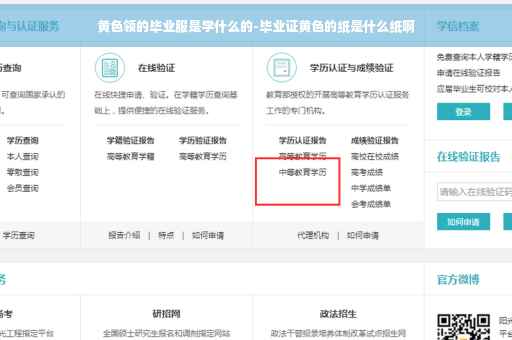 黄色领的毕业服是学什么的-毕业证黄色的纸是什么纸啊