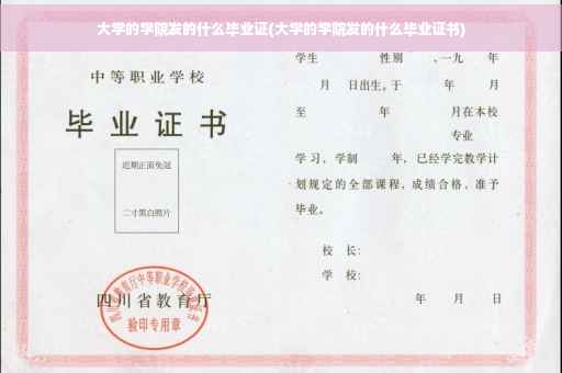 大学的学院发的什么毕业证(大学的学院发的什么毕业证书)