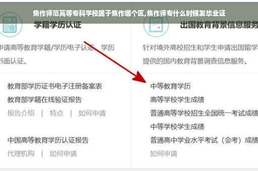 焦作师范高等专科学校属于焦作哪个区,焦作师专什么时候发毕业证