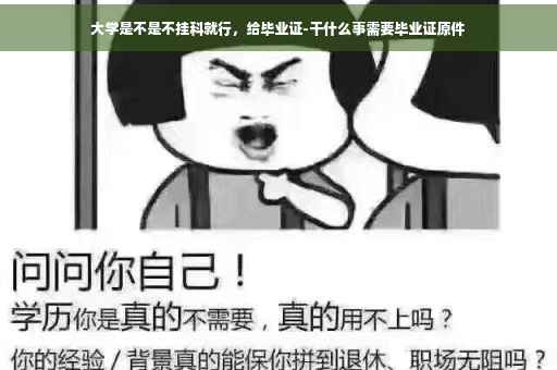 大学是不是不挂科就行，给毕业证-干什么事需要毕业证原件