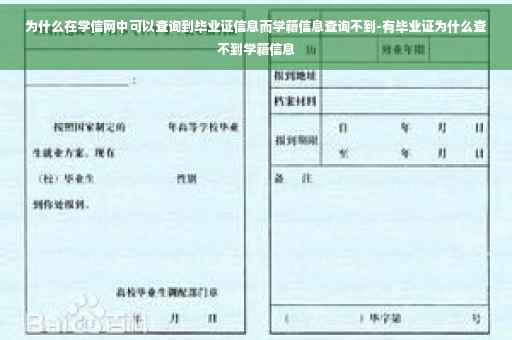 为什么在学信网中可以查询到毕业证信息而学籍信息查询不到-有毕业证为什么查不到学籍信息