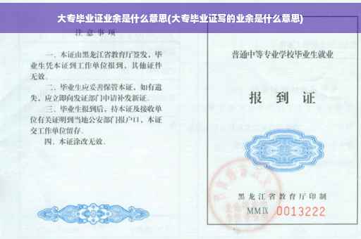 大专毕业证业余是什么意思(大专毕业证写的业余是什么意思)