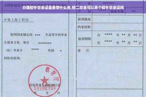 办理初中毕业证需要带什么去,初二毕业可以弄个初中毕业证吗