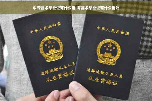 中专武术毕业证有什么用,考武术毕业证有什么用处