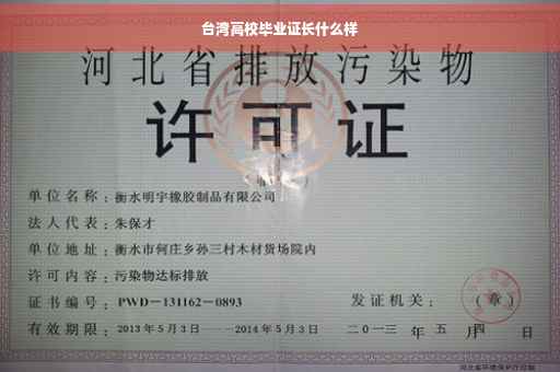 台湾高校毕业证长什么样