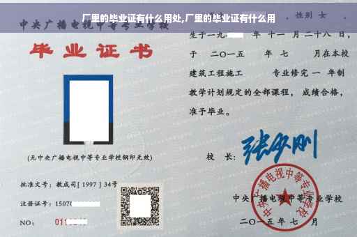 厂里的毕业证有什么用处,厂里的毕业证有什么用