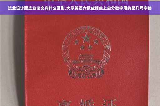 毕业设计跟毕业论文有什么区别,大学英语六级成绩单上总分数字用的是几号字体