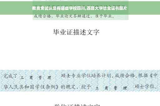 教资免试认定有哪些学校四川,西昌大学毕业证书图片