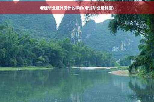 老版毕业证外壳什么样的(老式毕业证封面)