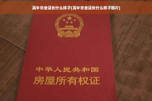 高中毕业证长什么样子(高中毕业证长什么样子图片)