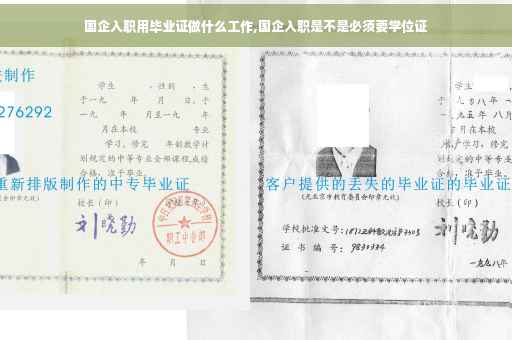 国企入职用毕业证做什么工作,国企入职是不是必须要学位证
