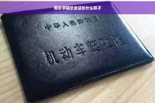 邢台学院毕业证长什么样子