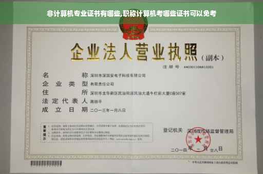 非计算机专业证书有哪些,职称计算机考哪些证书可以免考