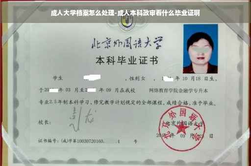 成人大学档案怎么处理-成人本科政审看什么毕业证啊