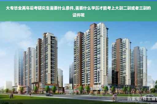 大专毕业两年后考研究生需要什么条件,需要什么学历才能考上大副二副或者三副的证件呢
