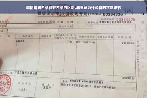 举例说明名章和姓名章的区别,毕业证为什么有的字是隶书