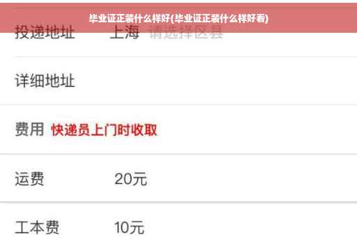 毕业证正装什么样好(毕业证正装什么样好看)