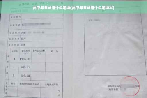 高中毕业证用什么笔填(高中毕业证用什么笔填写)