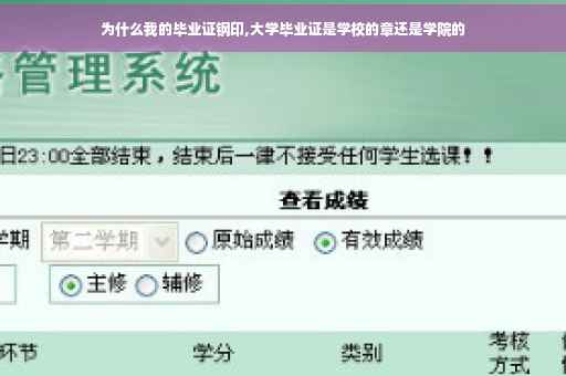 为什么我的毕业证钢印,大学毕业证是学校的章还是学院的