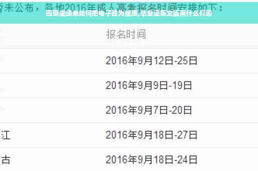 四级成绩单如何把电子改为纸质,毕业证英文版用什么打印