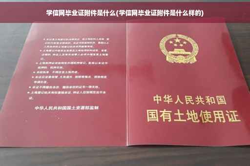 学信网毕业证附件是什么(学信网毕业证附件是什么样的)