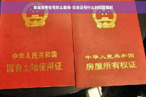 毕业生考生号怎么查询-毕业证号什么时间能查到
