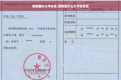 邹韵哪所大学毕业,邹韵是什么大学毕业证