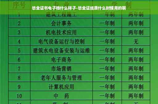 毕业证书电子档什么样子-毕业证纸质什么时候用的啊