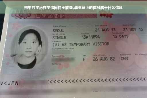 初中的学历在学信网能不能查,毕业证上的信息属于什么信息